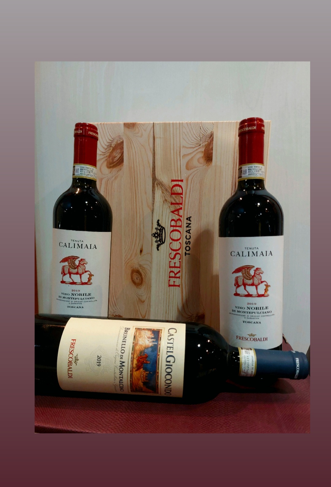 FRESCOBALDI - CASSETTA LEGNO TRE BOTTIGLIE