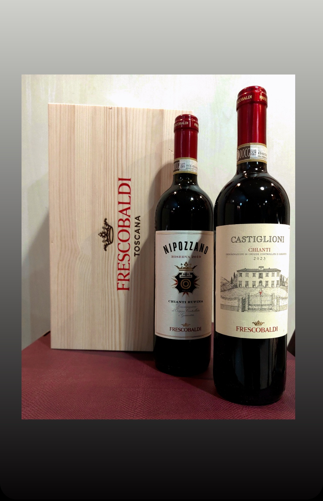 FRESCOBALDI - CASSETTA LEGNO DUE BOTTIGLIE